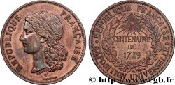 TROISIÈME RÉPUBLIQUE Médaille, Centenaire de 1789