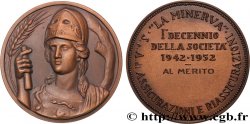 ITALIE médaille, Première décennie de la Société d’Assurance, La minerva