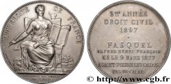 III REPUBLIC Médaille, Faculté de droit de Lille, Droit civil