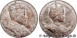 GRANDE-BRETAGNE - ÉDOUARD VII Médaille, Couronnement d’Édouard VII et Alexandra SUP