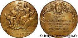 ARGENTINE - RÉPUBLIQUE ARGENTINE Médaille, Centenaire de la fondation de la Banque de la Province de Buenos Aires