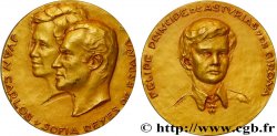 ESPAGNE Médaille, Famille royale espagnole, Juan Carlos et Sofia, leur fils Felipe