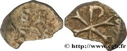 MEROVINGIAN COINS - FRANKISCH KINGDOM - CHILDEBERT I Argenteus léger au Chrisme, ébréché