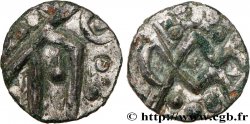 MEROVINGIAN COINS - indeterminate MINT Denier aux deux A enlacés