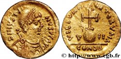 GIUSTINO I Triens de sept siliques