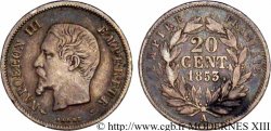 20 centimes Napoléon III, tête nue 1853 Paris F.148/1