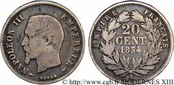 20 centimes Napoléon III, tête nue 1854 Paris F.148/2