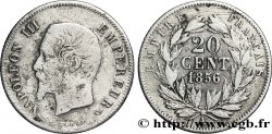 20 centimes Napoléon III, tête nue 1856 Paris F.148/4