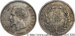 20 centimes Napoléon III, tête nue 1857 Paris F.148/7