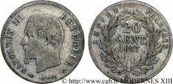 20 centimes Napoléon III, tête nue 1857 Paris F.148/9