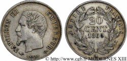 20 centimes Napoléon III, tête nue 1860 Paris F.148/14