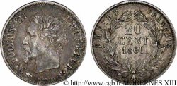 20 centimes Napoléon III, tête nue 1860 Paris F.148/14