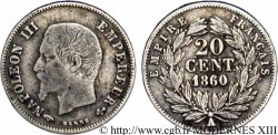 20 centimes Napoléon III, tête nue 1860 Paris F.148/14