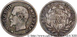 20 centimes Napoléon III, tête nue 1860 Strasbourg F.148/16