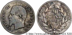 20 centimes Napoléon III, tête nue 1860 Strasbourg F.148/16