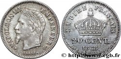 20 centimes Napoléon III, tête laurée, grand module 1868 Strasbourg F.150/5