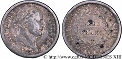 Demi-franc Napoléon Ier tête laurée, République française 1808 Paris F.177/2