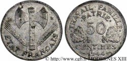 50 centimes Francisque, légère 1944 Castelsarrasin F.196/5