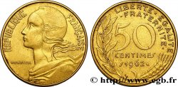 50 centimes Marianne, col à trois plis 1962 Paris F.197/2