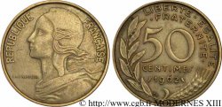 50 centimes Marianne, col à 4 plis 1962 Paris F.197/3