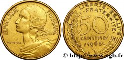 50 centimes Marianne, col à trois plis 1963 Paris F.197/4