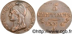 5 centimes Dupré, petit module 1796 Paris F.113/1
