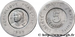 Essai en aluminium de 5 centimes Rude 1909 Paris VG.4639