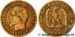 Cinq centimes Napoléon III, tête nue 1855 Paris F.116/16