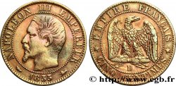 Cinq centimes Napoléon III, tête nue 1855 Lyon F.116/22