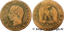 Cinq centimes Napoléon III, tête nue 1855 Marseille F.116/27