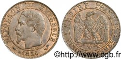 Cinq centimes Napoléon III, tête nue 1855 Lille F.116/28
