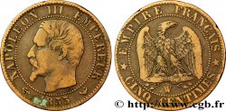 Cinq centimes Napoléon III, tête nue 1855 Lille F.116/29