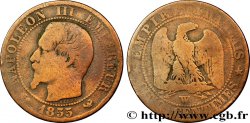 Cinq centimes Napoléon III, tête nue 1855 Lille F.116/29
