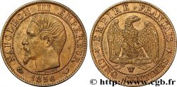 Cinq centimes Napoléon III, tête nue 1856 Lille F.116/36