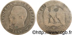 Cinq centimes Napoléon III, tête nue 1857 Lille F.116/43