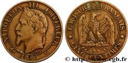 Cinq centimes Napoléon III, tête laurée 1864 Bordeaux F.117/15