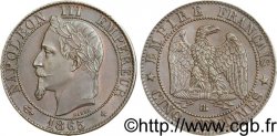 Cinq centimes Napoléon III, tête laurée 1865 Strasbourg F.117/15