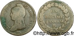 Un décime Dupré, grand module 1797 Orléans F.129/17 TB20