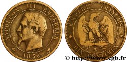 Dix centimes Napoléon III, tête nue 1856 Paris F.133/34 TB20