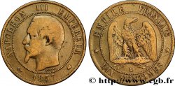 Dix centimes Napoléon III, tête nue 1857 Bordeaux F.133/44