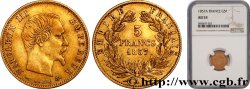 5 francs or Napoléon III tête nue, grand module 1857 Paris F.501/4