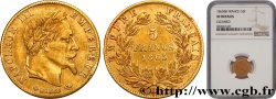 5 francs or Napoléon III, tête laurée 1865 Strasbourg F.502/8