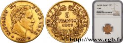 5 francs or Napoléon III, tête laurée 1867 Strasbourg F.502/12