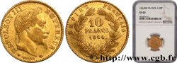 10 francs or Napoléon III, tête laurée 1864 Strasbourg F.507A/7