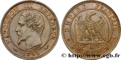 Un centime Napoléon III, tête nue, différent levrette 1855 Paris F.102/15