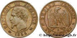 Un centime Napoléon III, tête nue 1856 Rouen F.102/27