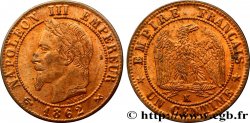Un centime Napoléon III, tête laurée 1862 Bordeaux F.103/7