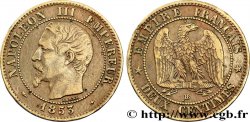 Deux centimes Napoléon III, tête nue 1853 Strasbourg F.107/3