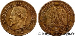 Deux centimes Napoléon III, tête nue 1854 Lyon F.107/13