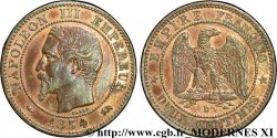 Deux centimes Napoléon III, tête nue, petit D et grand lion 1854 Lyon F.107/14